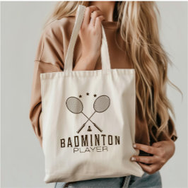 Badminton Player mit Minimalistischen Rackets Tragetasche