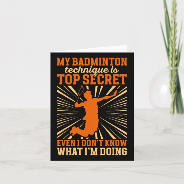 Badminton Player My Badminton-Technik Karte (Vorderseite)