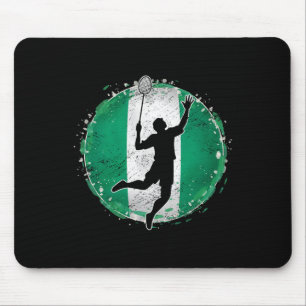 Badminton Player Nigeria - Nigerianische Flagge Ni Mousepad