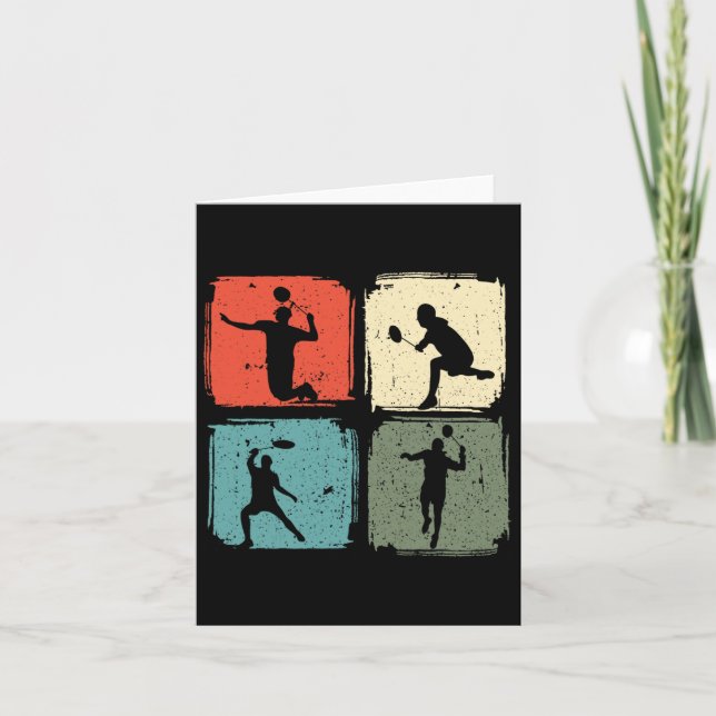 Badminton Player Outfit Badminton Player Shuttle Karte (Vorderseite)