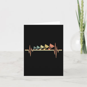 Badminton Player Retro Heartbeat - Badminton Sport Karte