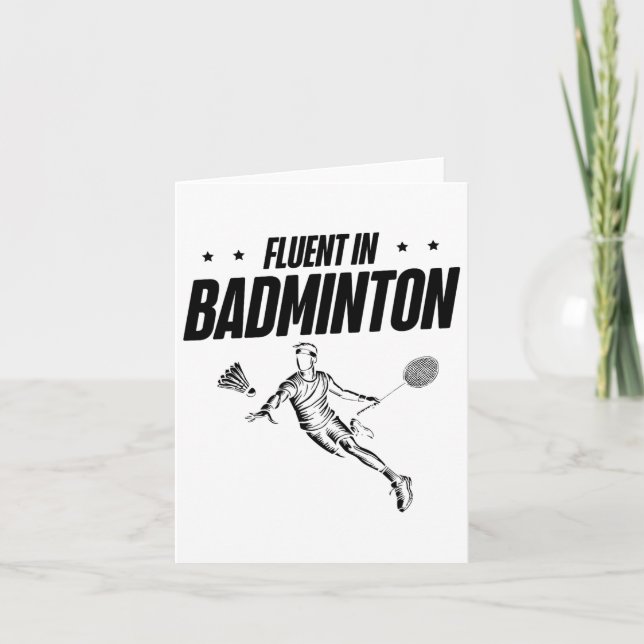 Badminton Player Shuttle 2 Karte (Vorderseite)