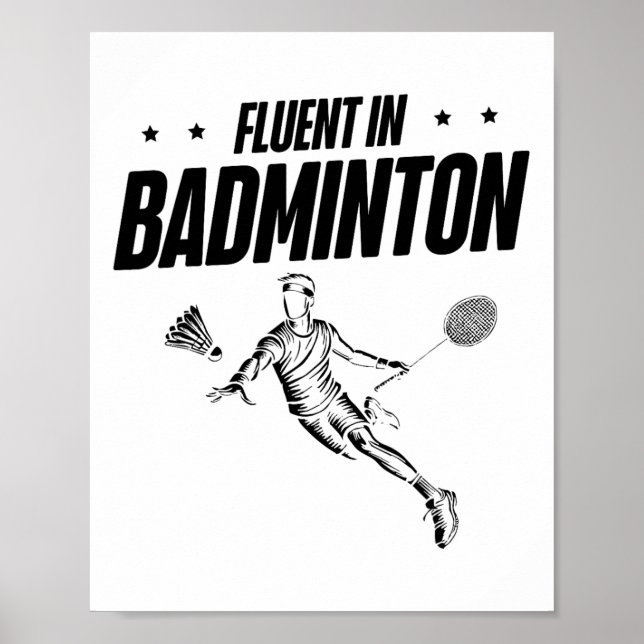 Badminton Player Shuttle 2 Poster (Vorne)