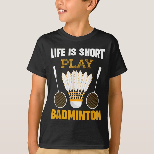 Badminton Player Shuttle Badminton Lover T-Shirt (Vorderseite)