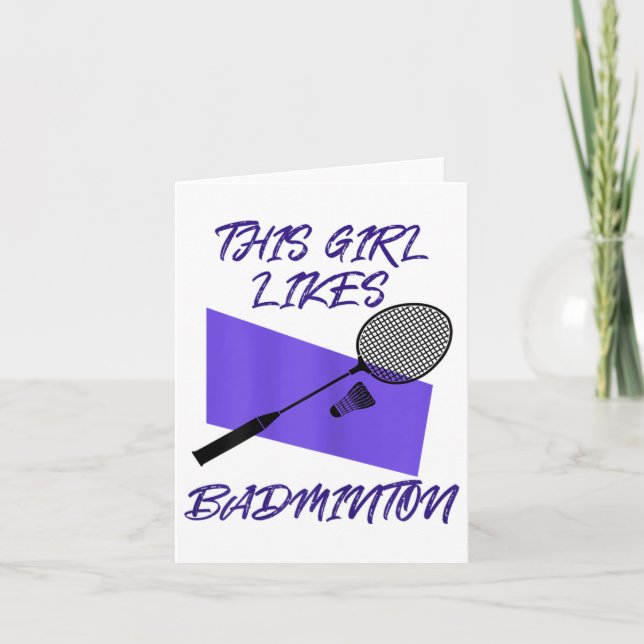 Badminton Player Shuttle Badminton Player Karte (Vorderseite)