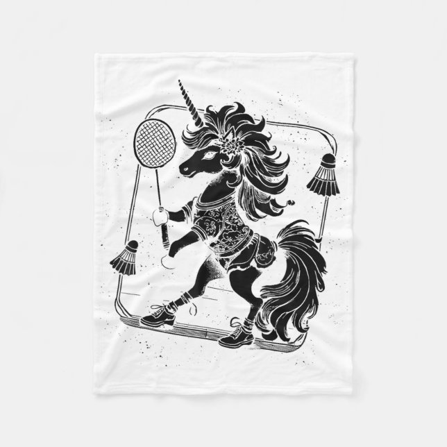 Badminton Player Shuttle Fleecedecke (Vorderseite)