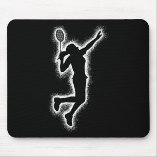 Badminton Player Shuttle Girls Kinder Badminton Wo Mousepad