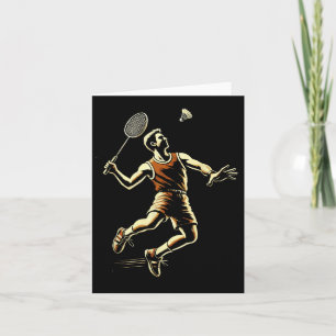 Badminton Player Shuttle Karte