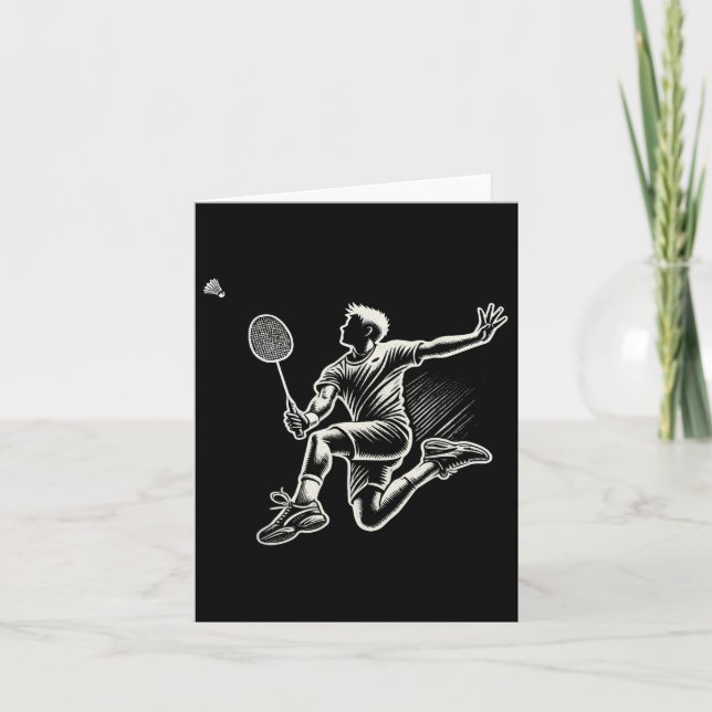 Badminton Player Shuttle Karte (Vorderseite)