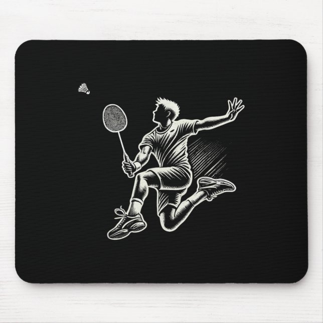 Badminton Player Shuttle Mousepad (Vorne)