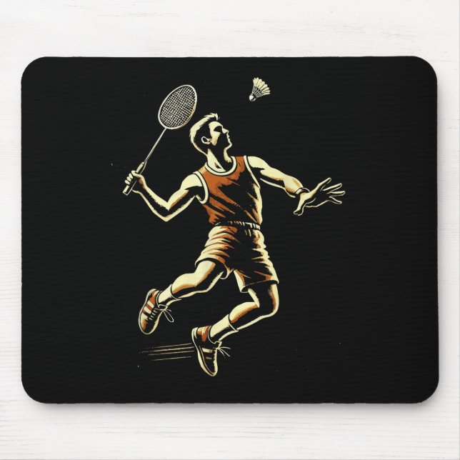Badminton Player Shuttle Mousepad (Vorne)