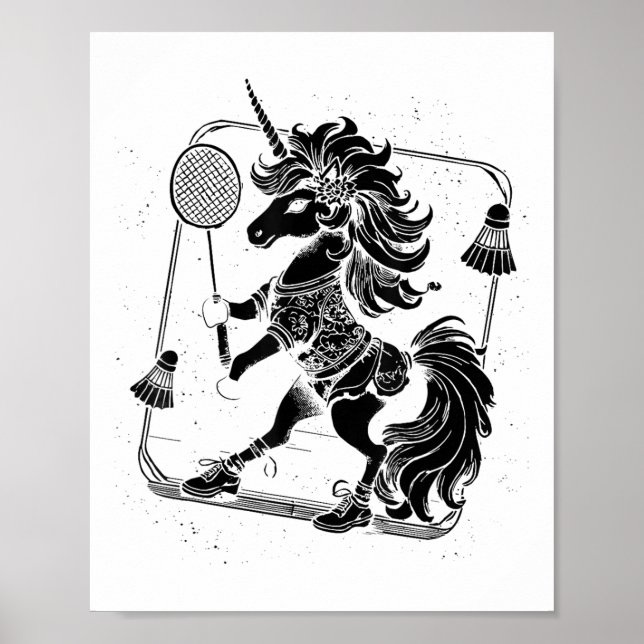 Badminton Player Shuttle  Poster (Vorne)