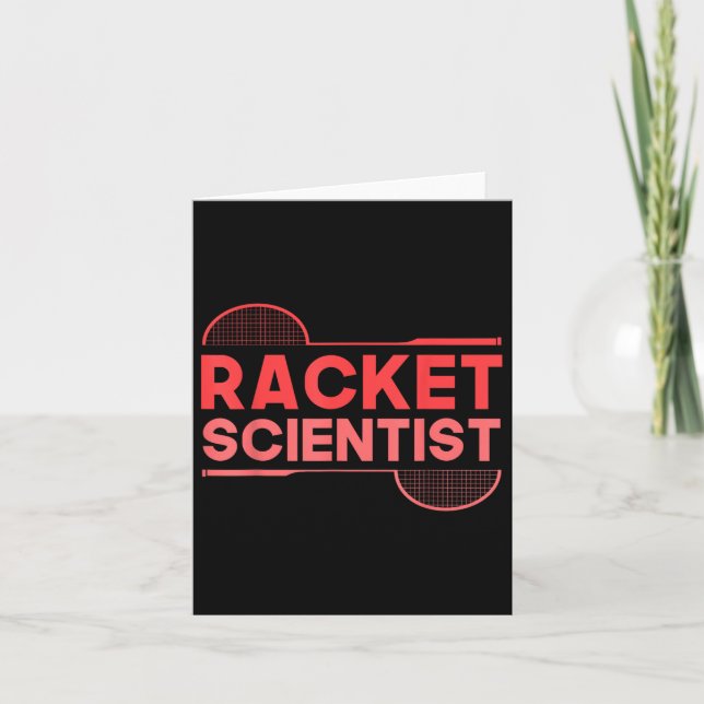 Badminton Player Shuttle Racket Scientist Badminto Karte (Vorderseite)
