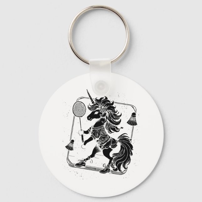 Badminton Player Shuttle Schlüsselanhänger (Vorderseite)