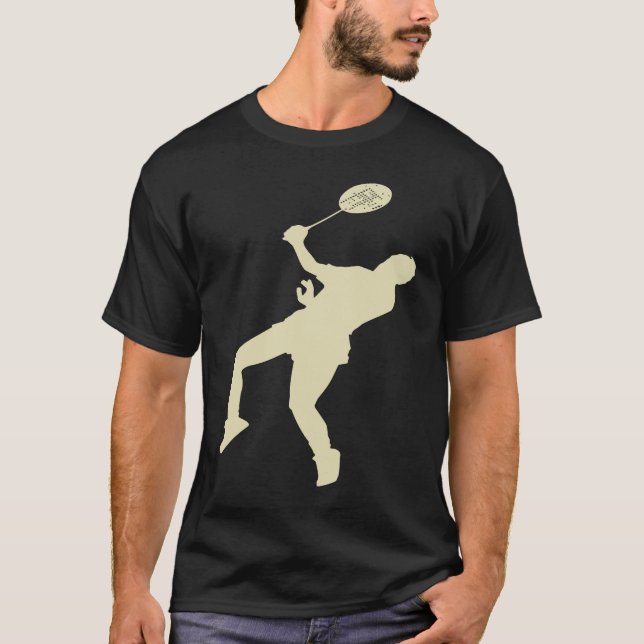 Badminton Player Shuttlecock Time Smash Rackets T-Shirt (Vorderseite)