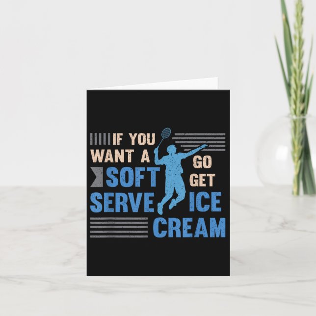 Badminton Player Soft Serve Badminton Karte (Vorderseite)
