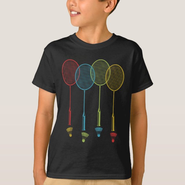 Badminton Player Team Shuttle Coach Match Badminto T-Shirt (Vorderseite)