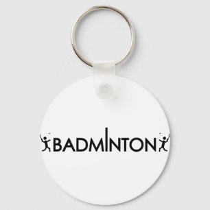 Badminton-Player-Textsymbol Schlüsselanhänger