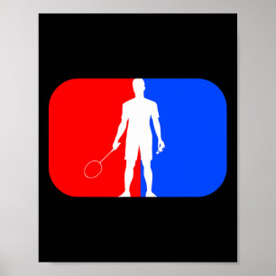 Badminton Player tötet Männer Frauen schlagen Bird Poster