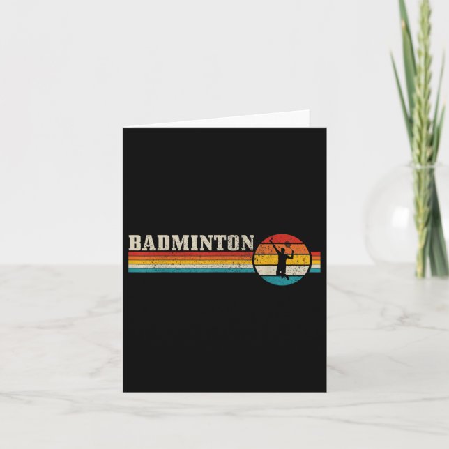 Badminton Player Vintag Badminton Karte (Vorderseite)