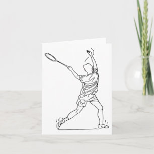 Badminton Player Zeichne Shuttlespiel für Jungen Karte