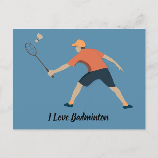 Badminton Postkarte (Vorderseite)
