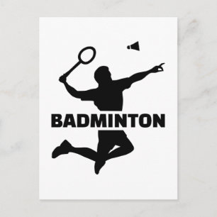 Badminton Postkarte