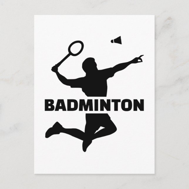Badminton Postkarte (Vorderseite)