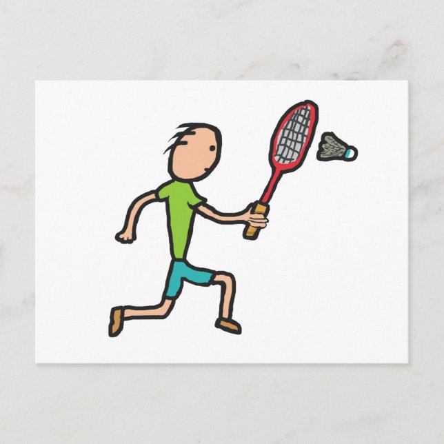 Badminton Postkarte (Vorderseite)