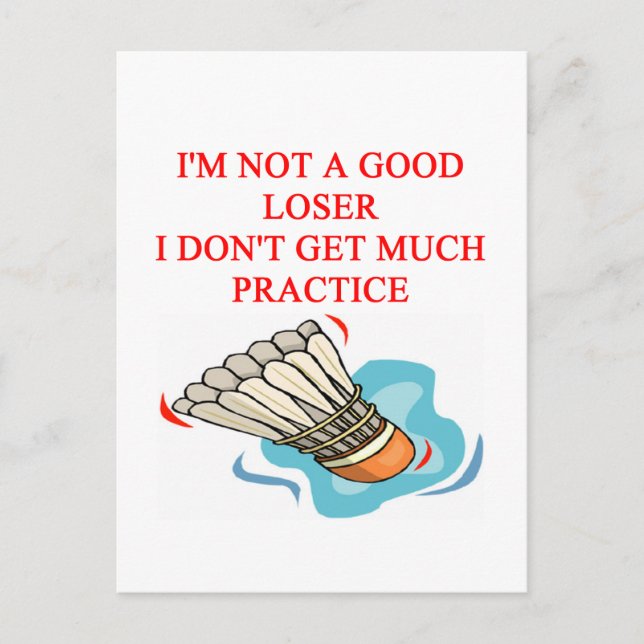BADMINTON POSTKARTE (Vorderseite)