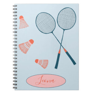 Badminton pour deux carnets monogrammes