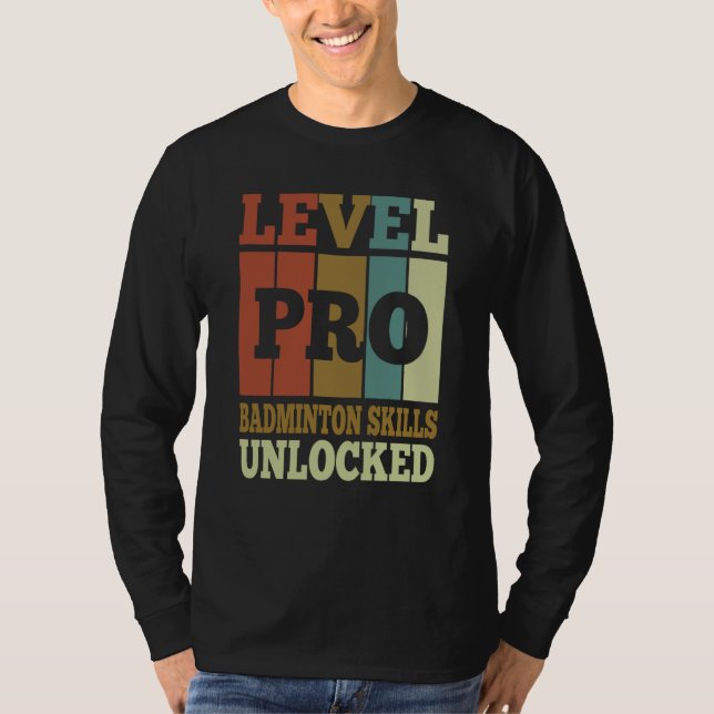 Badminton Pro Unlocked Vintage Style Unique T-Shirt (Vorderseite)
