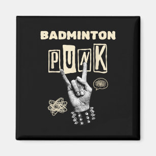 Badminton Punk Rock N Roll Schläger Federball Spor Magnet