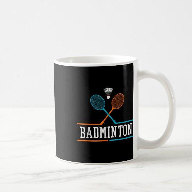 Badminton Racket Shuttle Team Coach Badminton Play Kaffeetasse (Rechts)