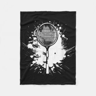 Badminton Racket Streetart Fleecedecke