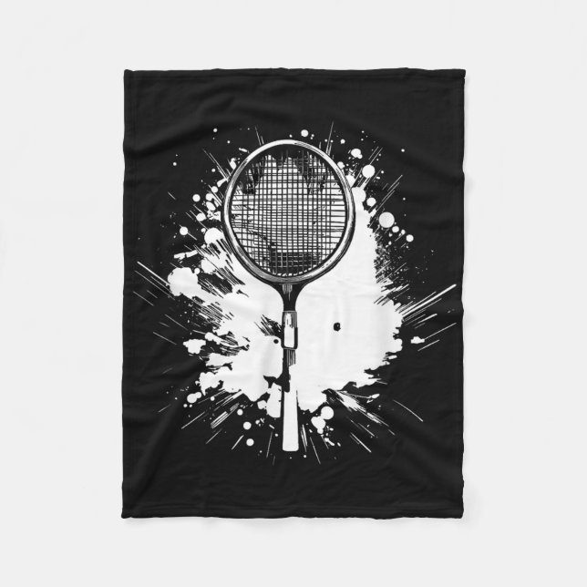Badminton Racket Streetart Fleecedecke (Vorderseite)