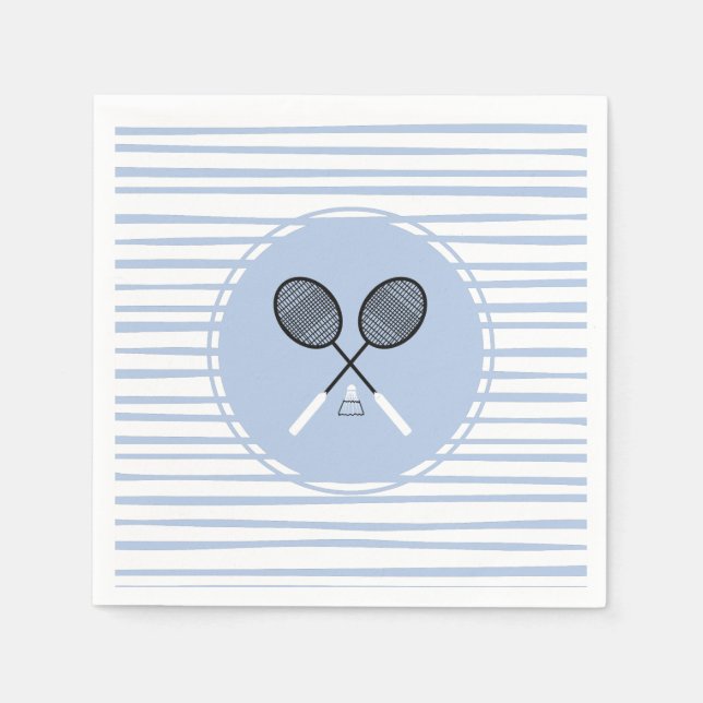 Badminton Rackets Crossed Birdie Shuttlecock Sport Serviette (Vorderseite)