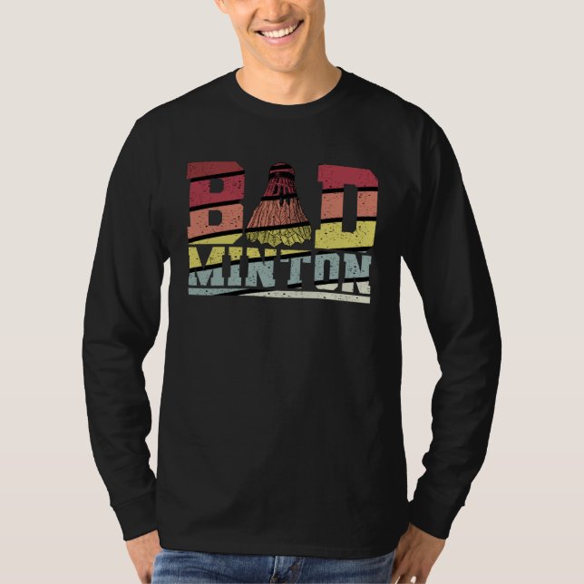 Badminton Racquet Sport Strokes T-Shirt (Vorderseite)