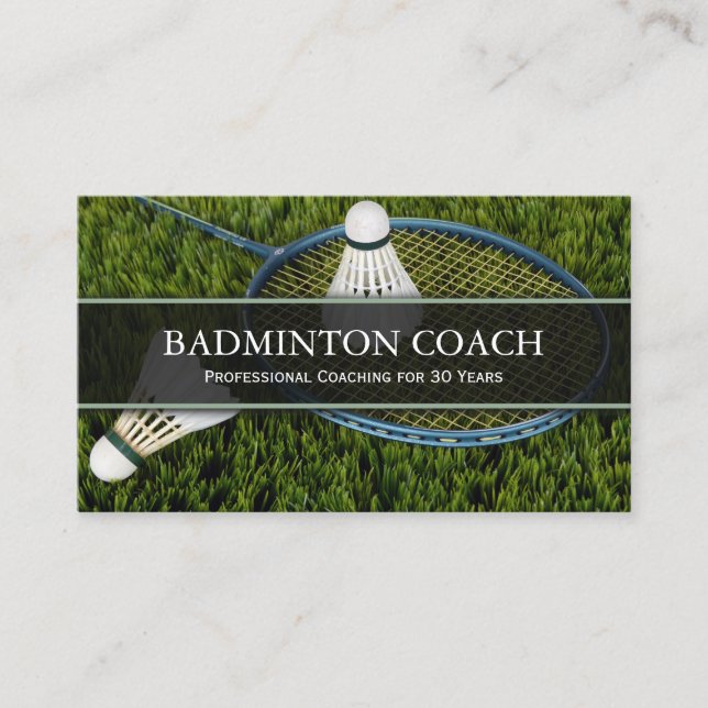 Badminton Raquet - Carte de visite d'entraîneurs s (Devant)