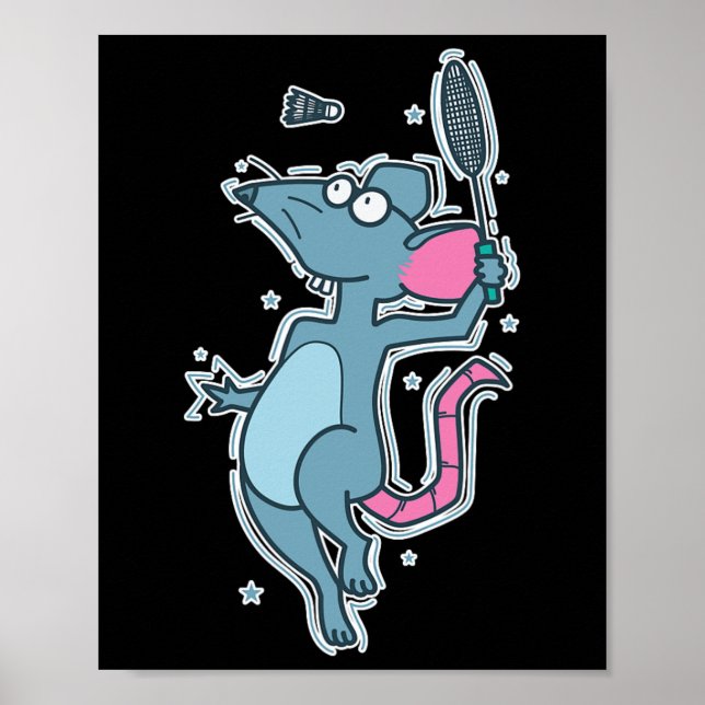 Badminton Rat Poster (Vorne)