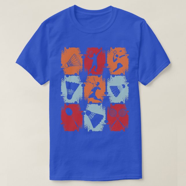 Badminton Retro 3 T-Shirt (Design vorne)