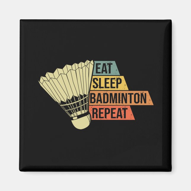 Badminton Retro Vintag Magnet (Vorne)