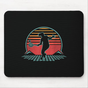 Badminton Retro Vintage 70er 80er Style Spieler Ge Mousepad