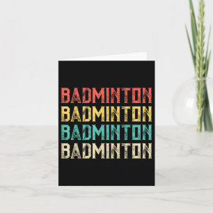 Badminton, Retro Vintage Federball Karte
