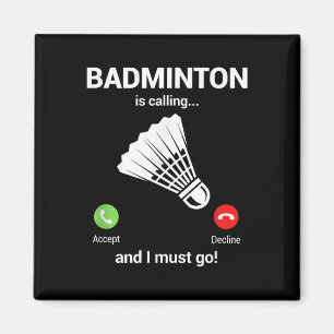Badminton ruft Badminton-Liebhaber Lustiger Badmin Magnet
