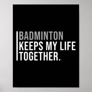 Badminton ruft Niedergang Akzeptiere Lustig Sagen Poster