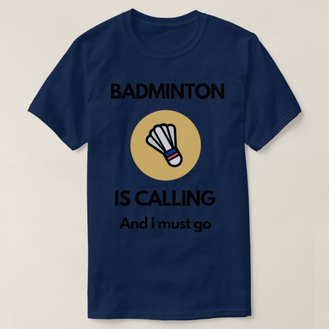 Badminton ruft T 21 an T-Shirt (Design vorne)