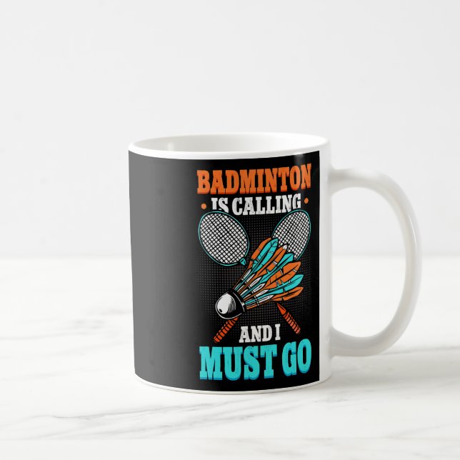 Badminton ruft und ich muss Shuttle-Bus nehmen Kaffeetasse (Rechts)