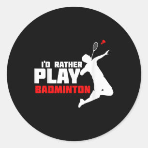 Badminton Runder Aufkleber