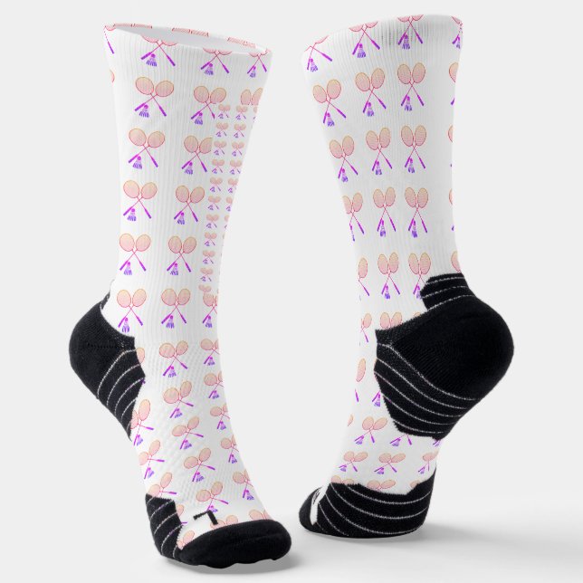 Badminton-Schläger mit Shuttleservice-Birdie Socken (Gewinkelt)